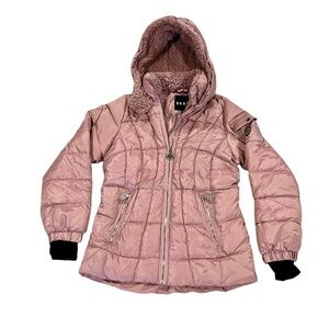 Dkny Girl's Winter Jacket Full Zip Hooded